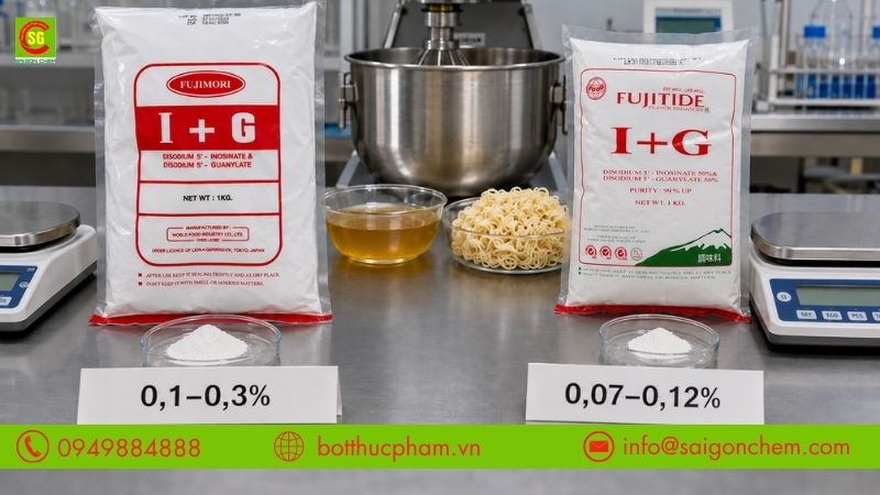 So sánh I+G Fujimori và I+G Fujitide trong sản xuất thực phẩm